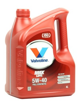 VALVOLINE MAX LIFE 5W40 4л.