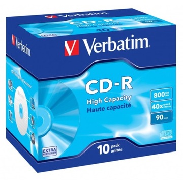 VERBATIM CD-R 800МБ 40X ВЫСОКОЙ ЕМКОСТИ 90мин 10шт!