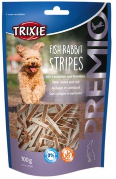 Trixie Przysmak PREMIO Stripes królik, dorsz 100g