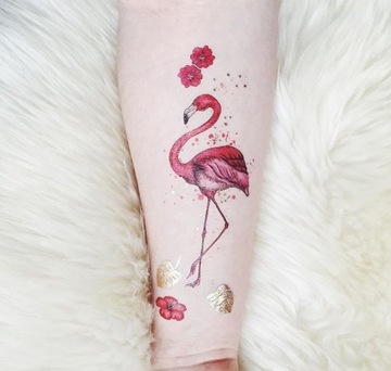 Paperself flamingi tatuaż na imprezę wodny wzory