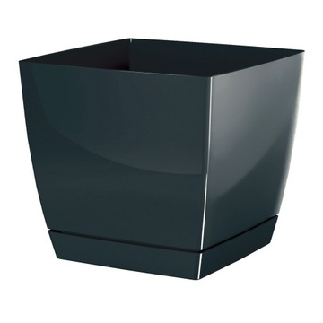 Doniczka w POŁYSKU z podstawką 13,5x h12cm Osłonka