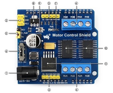 L293D Драйвер шагового двигателя постоянного тока для ARDUINO