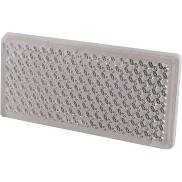 odblask biały przyklejany 105x48mm
