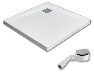 brodzik płytki RADAWAY ARGOS C 80x80 + SYFON