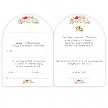 Zaproszenia na Ślub - wzór ZS1014