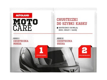 AUTOLAND MOTO CARE CHUSTECZKI DO SZYBKI KASKU 2szt