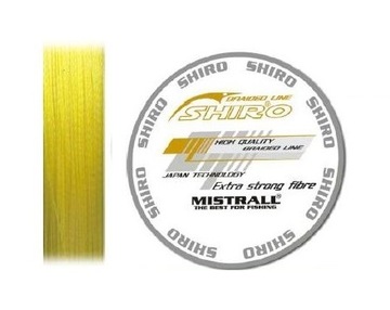 PLECIONKA MISTRALL SHIRO 0,23 mm / 200m ŻÓŁTA FLUO