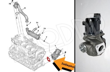 33 Заглушка EGR FORD PEUGEOT CITROEN 1.4 1.6 HDI TDCi