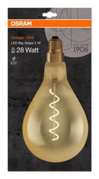 Светодиодная лампа накаливания 5W 28W Декоративная Osram VINTAGE