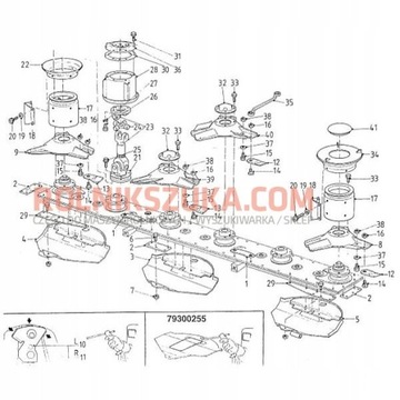 Ножевой винт Deutz Fahr Kverneland с гайкой 9008