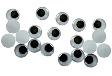 małe OCZY ruchome OKRĄGŁE 6 mm - komplet 30 sztuk
