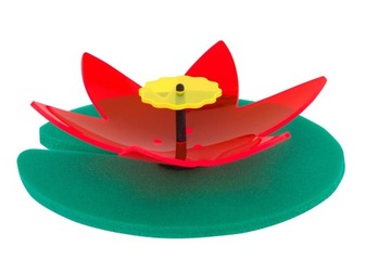 Ozdoba Light Catcher 3D Water Lily czerwono-żółta