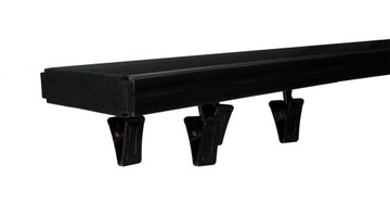 CZARNA Szyna sufitowa PCV dwutorowa 150 cm +zestaw