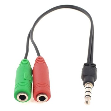 Kabel Adapter 2 x Mini Jack 3,5 mm Audio 4 PIN
