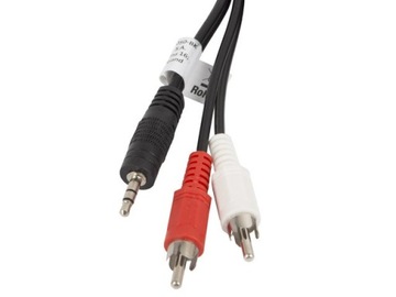 LB KABEL MINI JACK 3,5mm-2x RCA CHINCH 10m dł. AUX