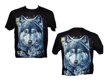 Koszulka świecąca wilki ROCK CHANG GR378 M