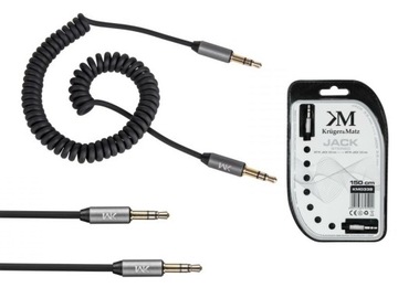 KRUGER&MATZ KABEL SPRĘŻYNKA 3,5 JACK-JACK 1,5M