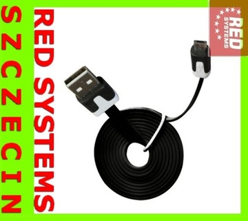 КРАСНЫЙ USB-кабель Micro USB, 1 м, GSM-телефон, черный