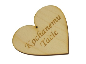 Serce z napisem Kochanemu Tacie ozdoba dodatek