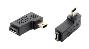 Adapter Kątowy Mini USB do Micro USB M/F PRAWY