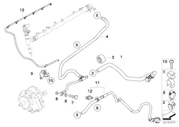 Топливная трубка BMW E46 E53 E83 E90 E91 325d 330d