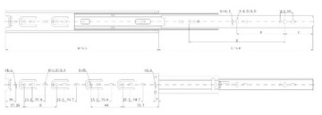 PROWADNICA KULKOWA AMIX H45 DB/45 L-350MM