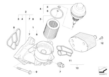 Крышка масляного фильтра BMW E38 E39 730d 525d 530d