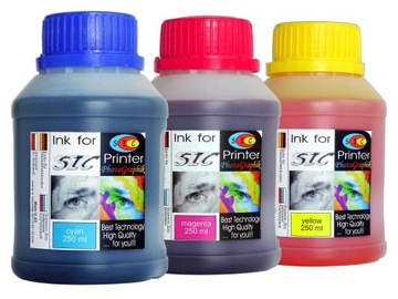 SIC 3x250ml TUSZ kolorowy Canon PIXMA / BROTHER