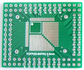 PŁYTKA DRUKOWANA DWUSTR PCB TQFP64 TQFP100 PCB-076