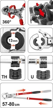 Yato Press Tipe Pibe Pex AL Tert 16-32 мм YT-21735 8 Матриц