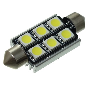 Dioda LED C5W 42mm 6x smd 5050 CANBUS rurka 12V
