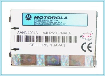 ОРИГИНАЛЬНЫЙ АККУМУЛЯТОР MOTOROLA AANN4204A * V188 V220 C385 C256 C260 C333 C350