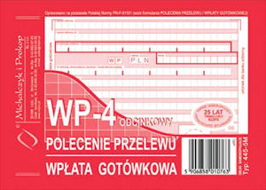 Druk MiP Polecenie przelewu WP-4 A6 445-5M 1974