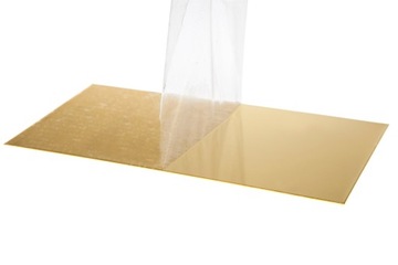 Blacha mosiężna mosiądz arkusz 2mm - 10x5cm | 100x50x2mm FOLIA OCHRONNA