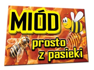 BANER GOTOWE WZORY MIÓD pasieka pszczoły hodowla