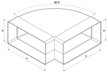 Отвод плоский горизонтальный КП55-24 /110х55/ 90 угол