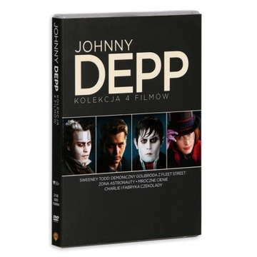 4 DVD JOHNNY DEPP KOLEKCJA 4 FILMÓW folia