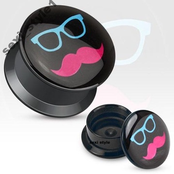 TUNELE PLUGI TUNEL PLUG GWINT WEW. MOUSTACHE 8 mm