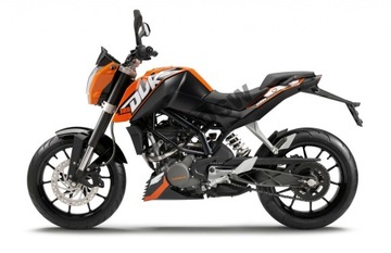 KTM DUKE 125 200 390 2011-2016 naklejki okleina KPL POMARAŃCZOWY