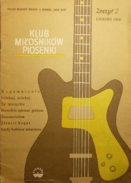 KLUB MIŁOŚNIKÓW PIOSENKI SYNKOPA nr 2 1968 UNIKAT