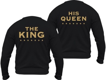 Bluza KING QUEEN bluzy dla zakochanych PAR kpl. XS