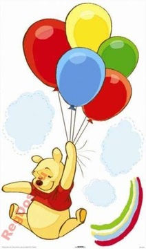 naklejki Decofun Kubuś Puchatek z balonami POOH