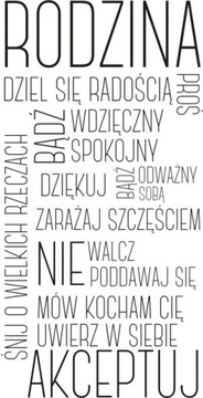 Napis na ścianę naklejka - Dziel się radością 129