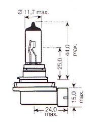 OSRAM H8 ОРИГИНАЛЬНЫЙ СТАНДАРТ 12 В 35 Вт 64212 PGJ19-1