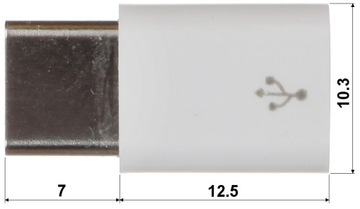 Адаптер: вилка USB-C/разъем micro USB ABCV