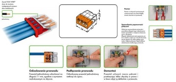 Разъем QUICK CONNECTOR 0,5-2,5 мм/450 В WAGO x3 - 10 шт.