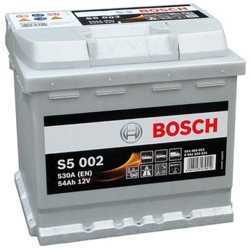 Аккумулятор 54 Ач/530 А P+ BOSCH SILVER S5 S5002