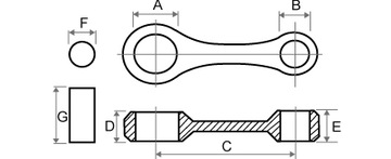 Korbowód wał yamaha majesty maxster teos MBK 125