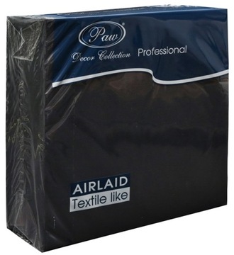 Салфетки PAW PROFESSIONAL ЧЕРНЫЕ AIRLAID 40х40см