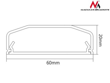 МАСКИВНАЯ ПОЛОСКА НАКРЫТКА КАБЕЛЯ БЕЛЫЙ ОРГАНАЙЗЕР 75см Maclean MC-695